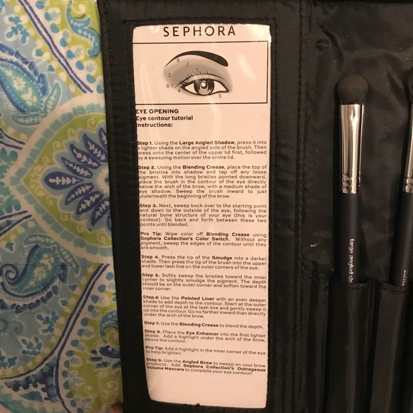 Eye Contour Tutorial Brush Set w/ Case - Picture 4 of 5